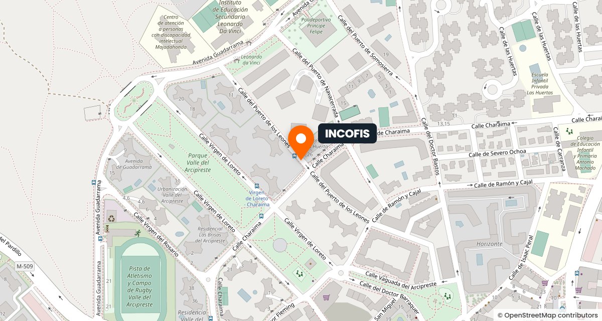 Plano de la oficina de INCOFIS en Majadahonda